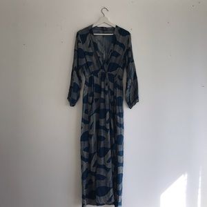 Blue kimono style dress
